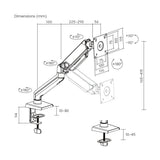 ProperAV Desk Monitor Mount 17" - 32" Gas Spring Swing Arm VESA Max 100x100