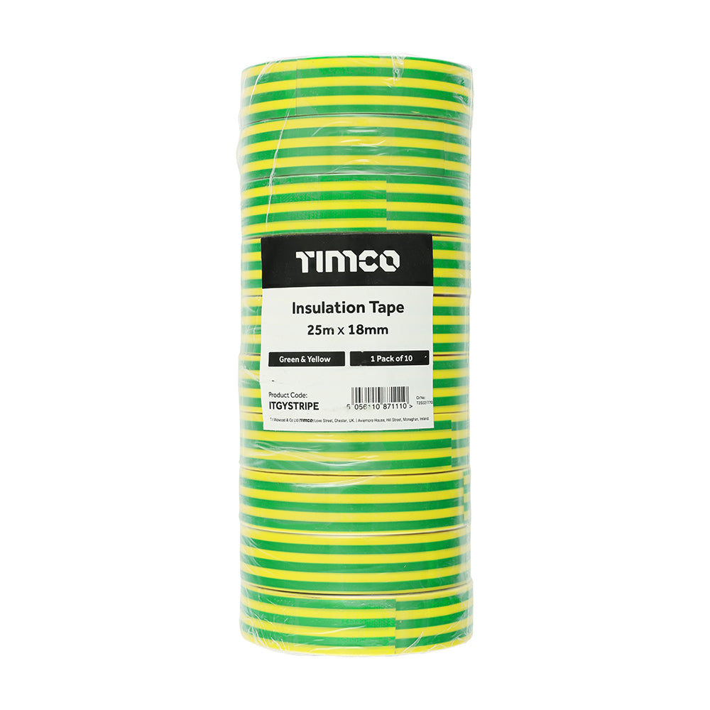 PVC Insulation Tape - 25m x 18mm - 10 Rolls