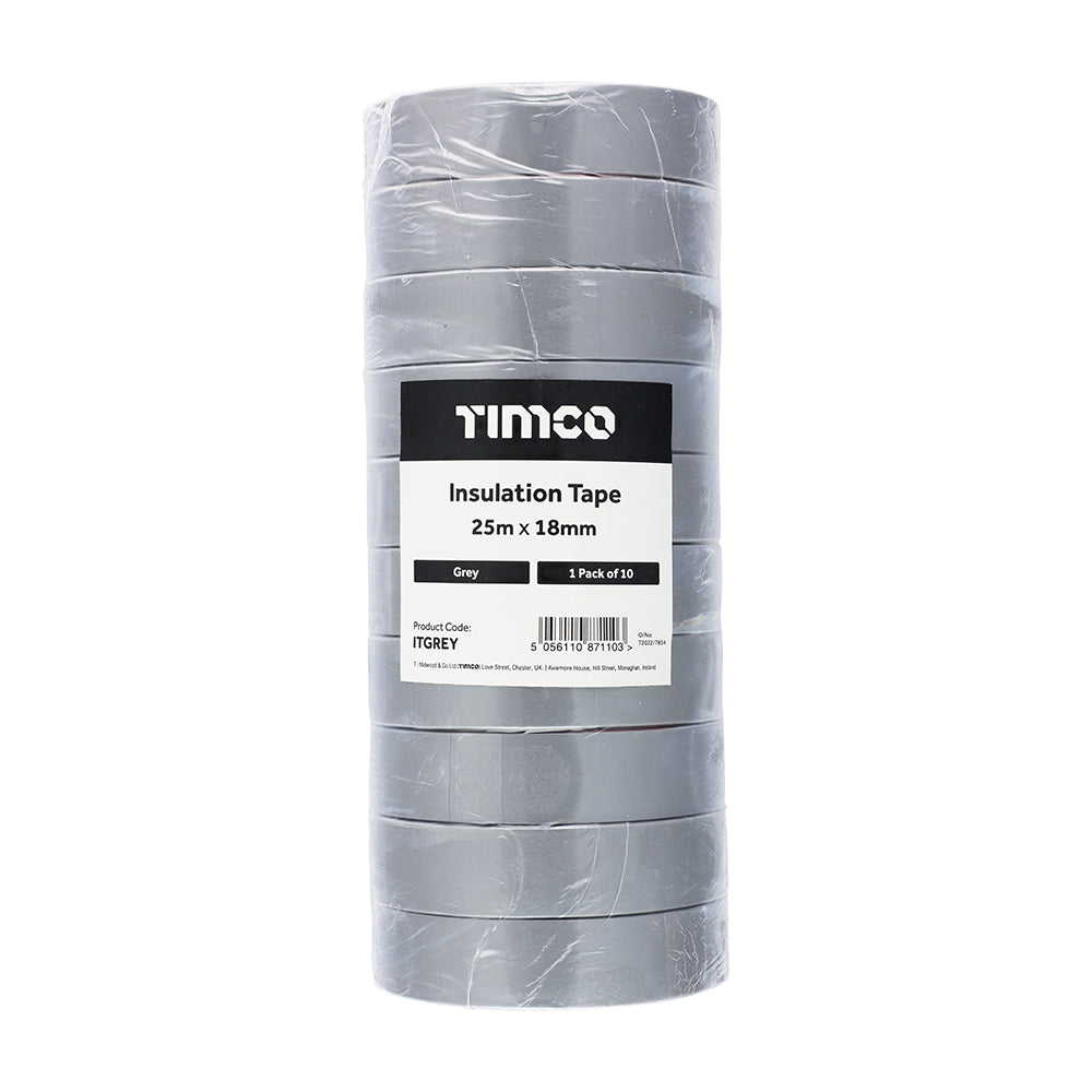 PVC Insulation Tape - 25m x 18mm - 10 Rolls