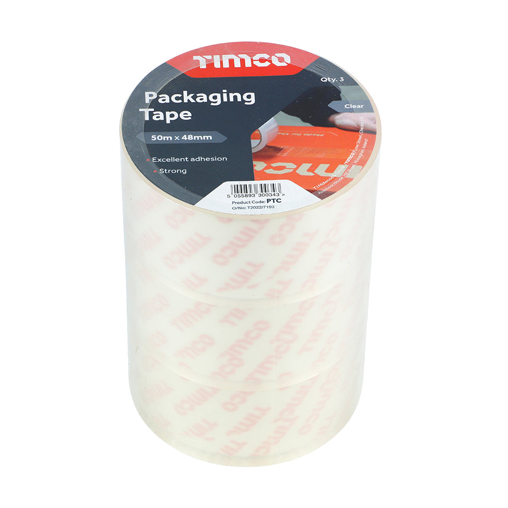 Packaging Tape - Triple Pack (3 Rolls) - Clear