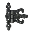 TIMCO Pair of Unequal Hinges, Antique Black Iron, 85mm, single hinge, open flat