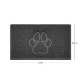 "Paw Print" Embossed Loofah Textured Spaghetti Door Mat