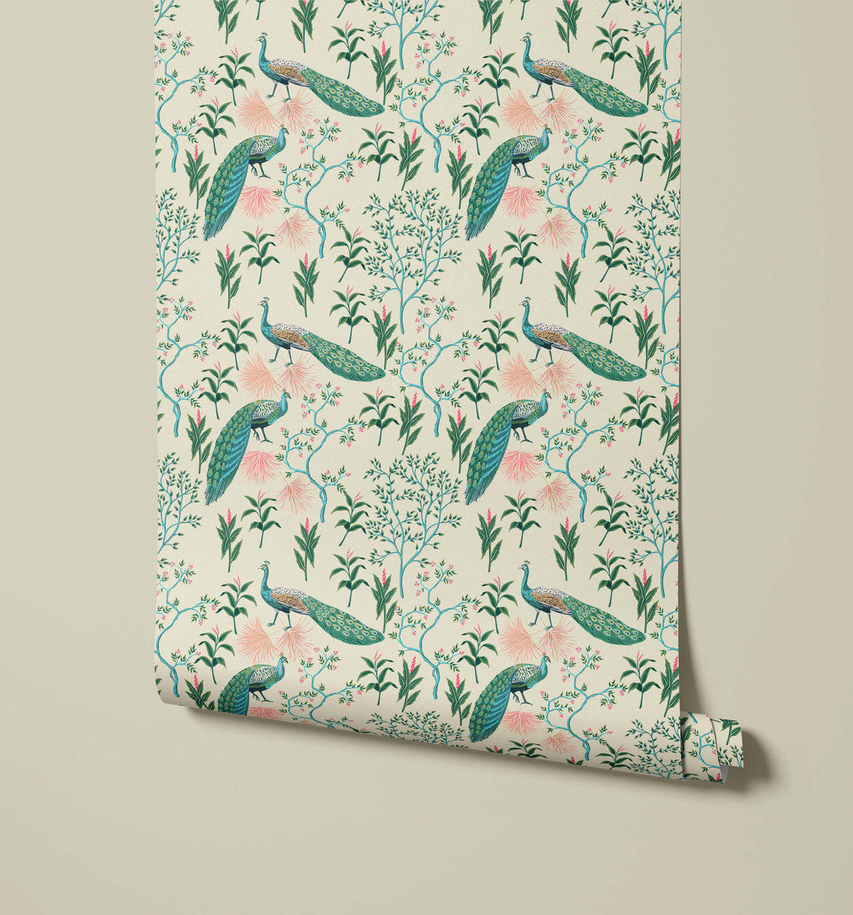 Percente Intricate Plumage Lush Foliage Wallpaper