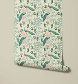 Percente Intricate Plumage Lush Foliage Wallpaper
