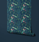 Percente Intricate Plumage Lush Foliage Wallpaper