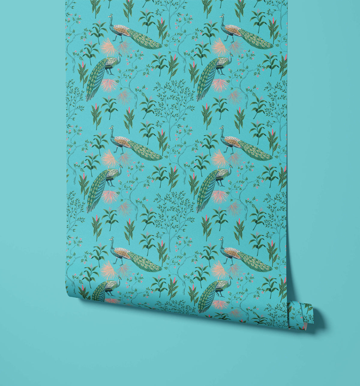 Percente Intricate Plumage Lush Foliage Wallpaper