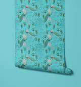 Percente Intricate Plumage Lush Foliage Wallpaper