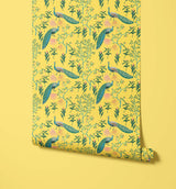 Percente Intricate Plumage Lush Foliage Wallpaper