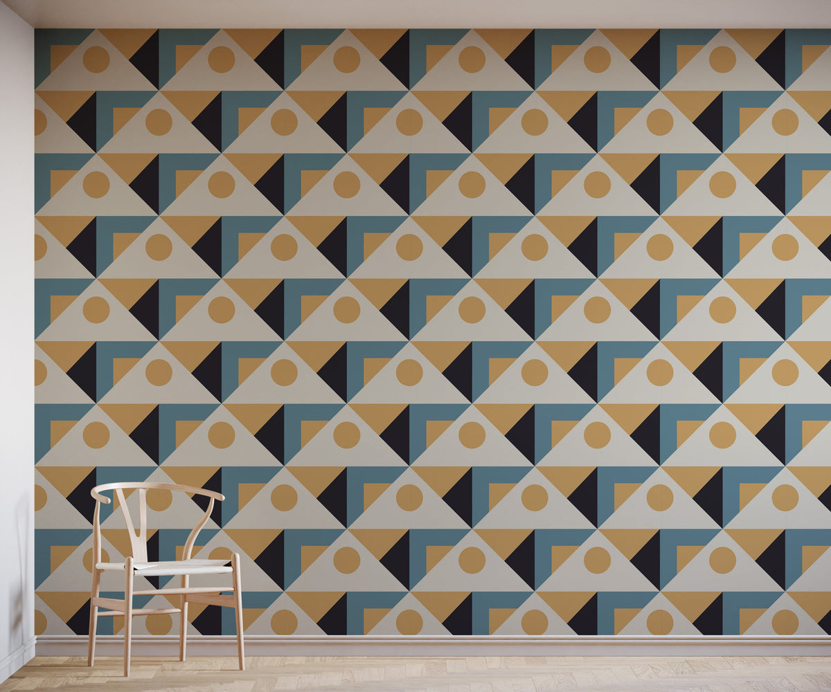 Pierre Geometric Triangle Wallpaper