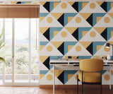 Pierre Geometric Triangle Wallpaper