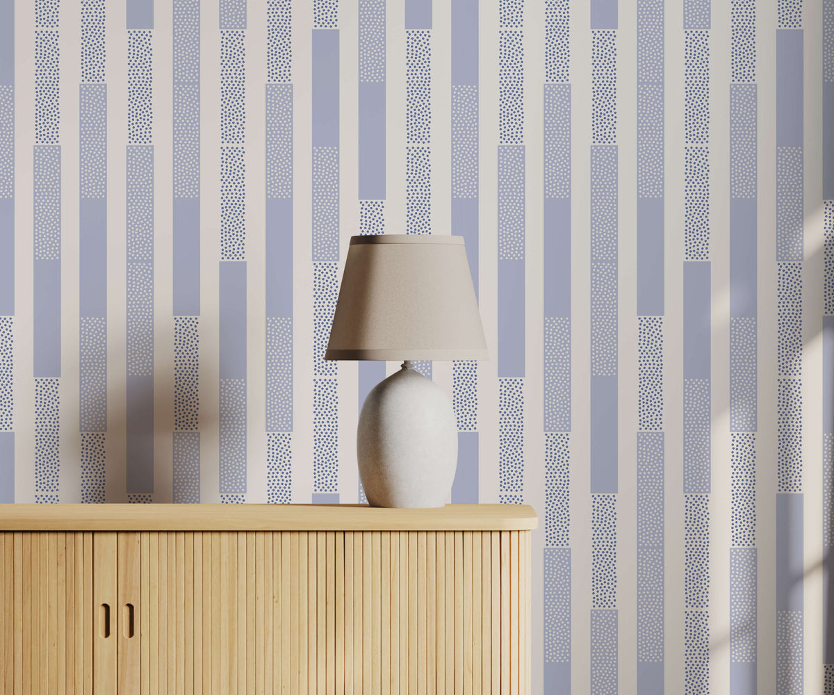 Polka Stripes Polka Dot Wallpaper