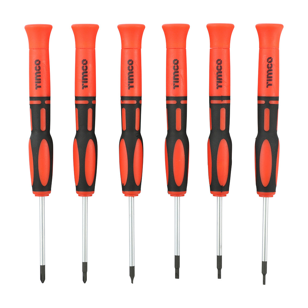 Precision Screwdriver Set – 6 Piece – Slotted & Phillips