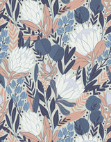 Protea Feature Heavily Illustrated Wildflower Wallpaper