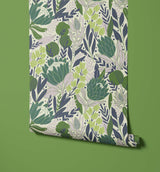 Protea Feature Heavily Illustrated Wildflower Wallpaper