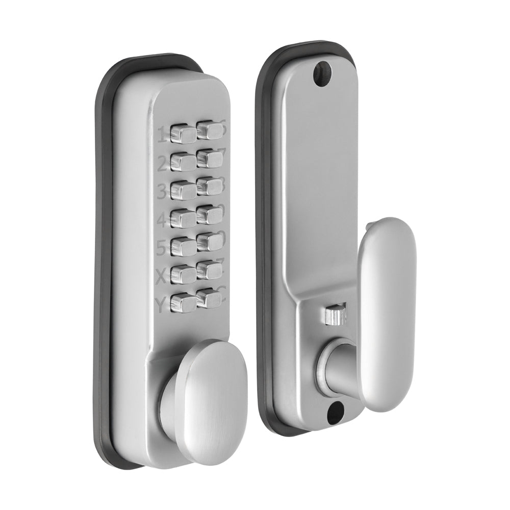 Push Button Digital Lock – Satin Chrome (142 x 41)