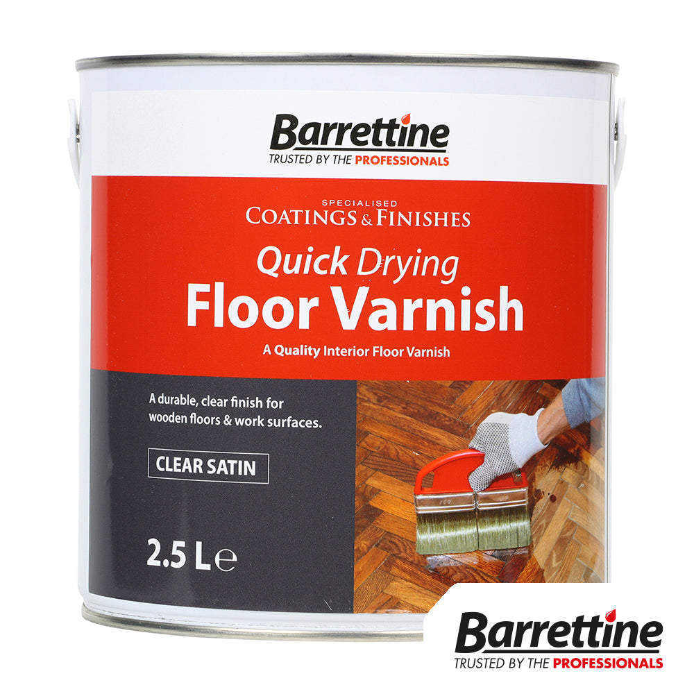 Barrettine Quick Drying Floor Varnish – Clear Satin (2.5L)