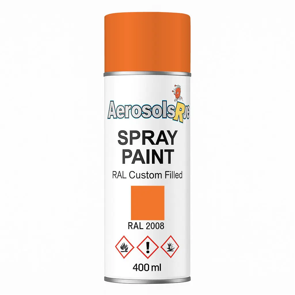 RAL 2008 Bright Red Orange - 400ml Aerosol Spray Paint Any Finish