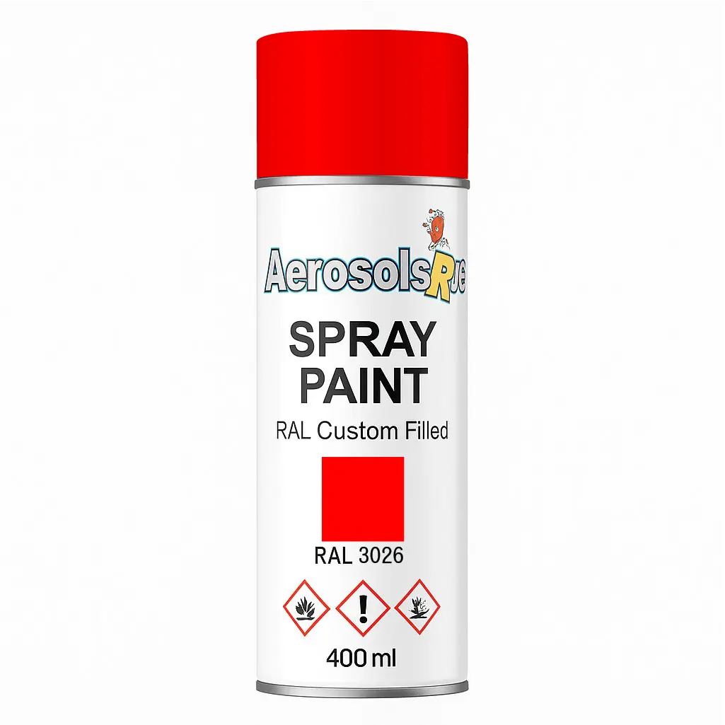 RAL 3026 - 400ml Aerosol Spray Paint Any Finish