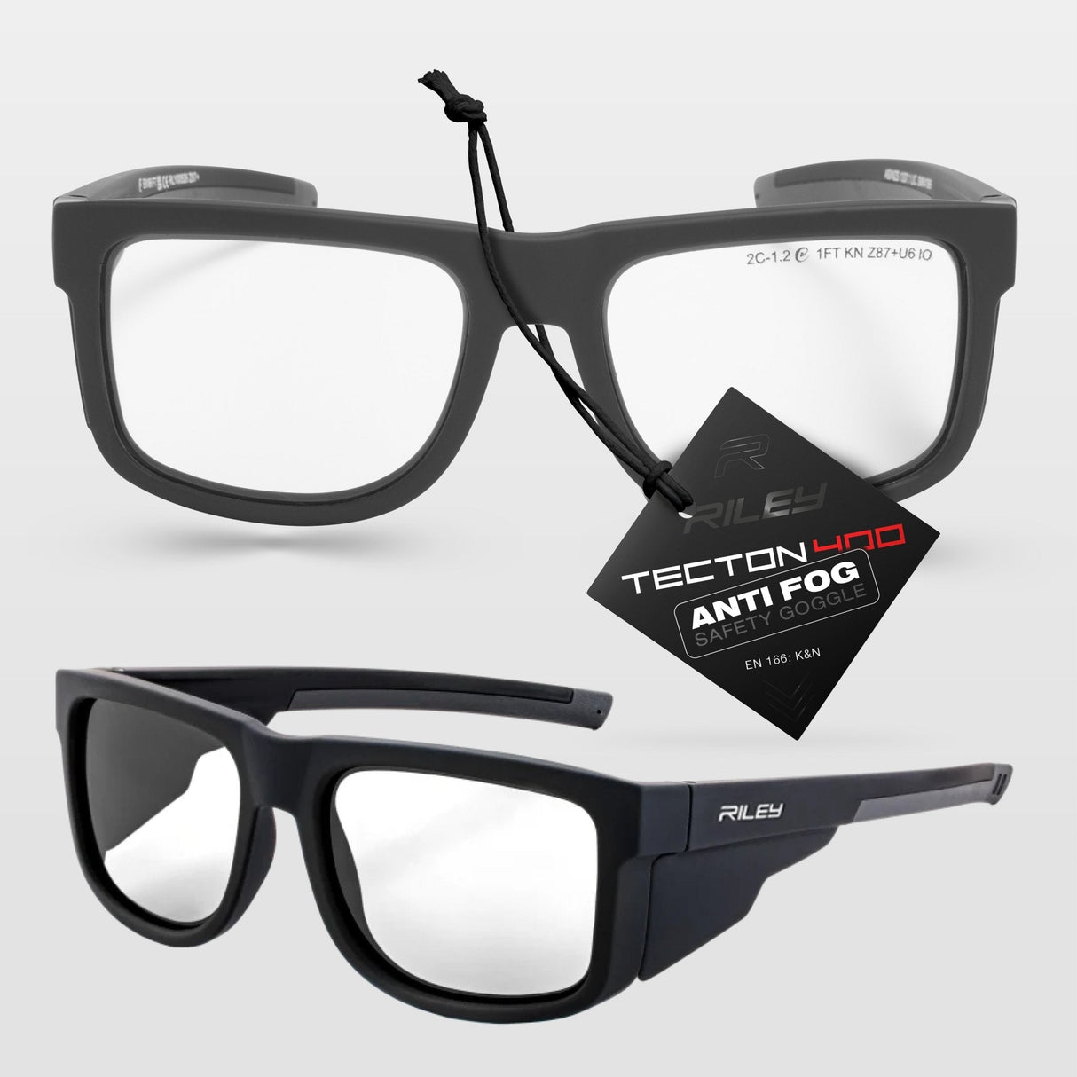 RILEY Navigator Anti-Scratch Safety Fashion Glasses – Clear Lens