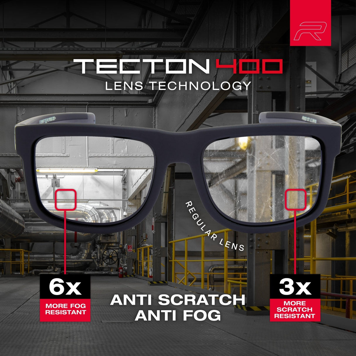 RILEY Navigator Anti-Scratch Safety Fashion Glasses – Clear Lens