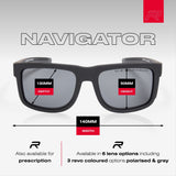 RILEY Navigator Anti-Scratch Safety Sunglasses with Grey Lens