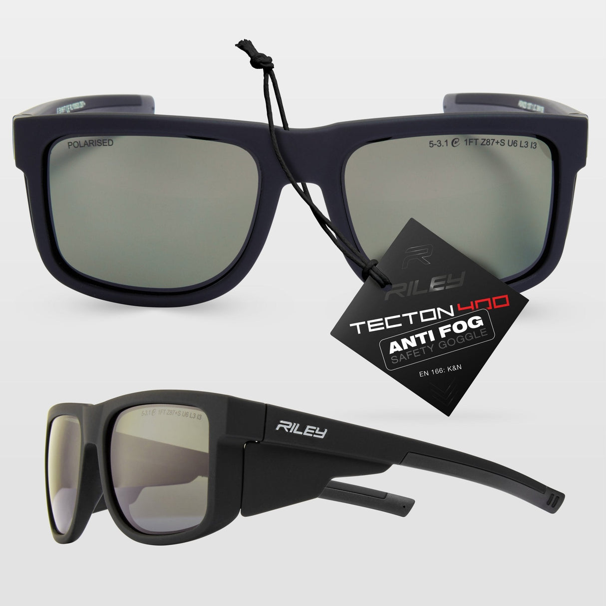 Riley Navigator – Polarised Safety Sunglasses, Anti-Scratch/Anti-Fog