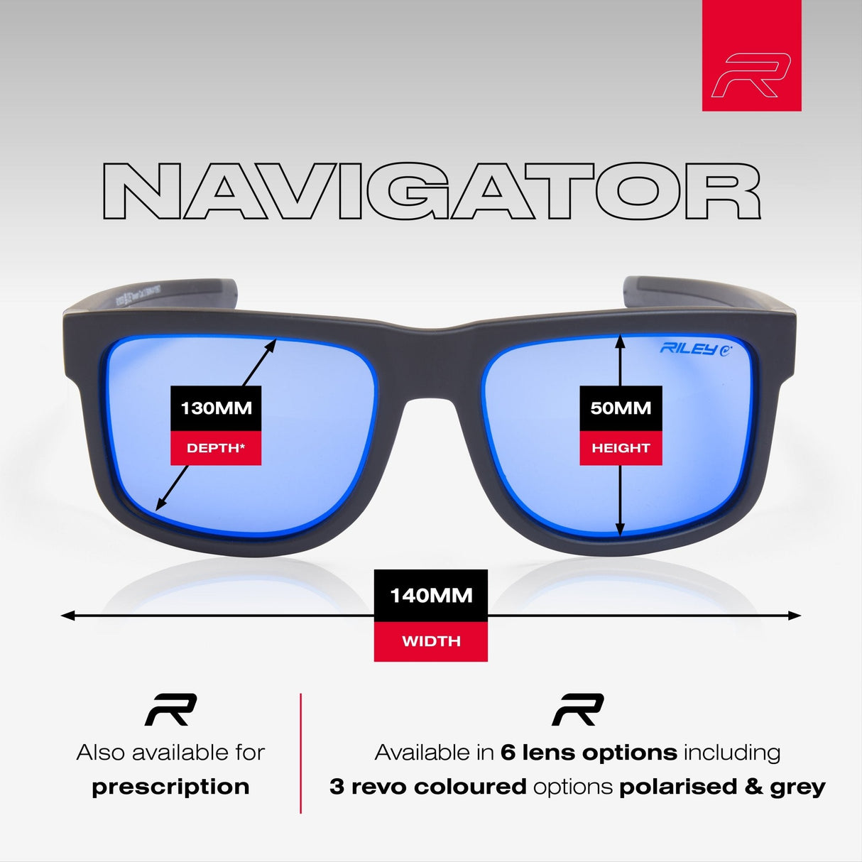 Riley Navigator Twinpack – Blue Mirror Safety Glasses + Blue Mirror Sunglasses