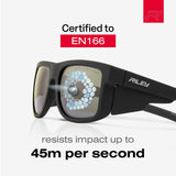 RILEY Navigator Anti-Scratch Safety Sunglasses with Grey Lens