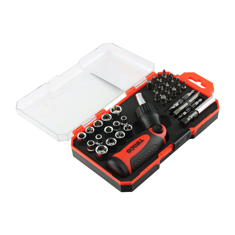 Ratcheting Screwdriver & Bit Set – 46 Piece