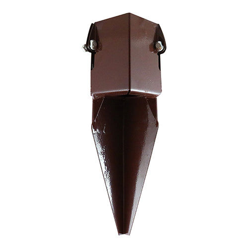 Fencing Post Repair Spike - Bolt Secure - Oxide Red