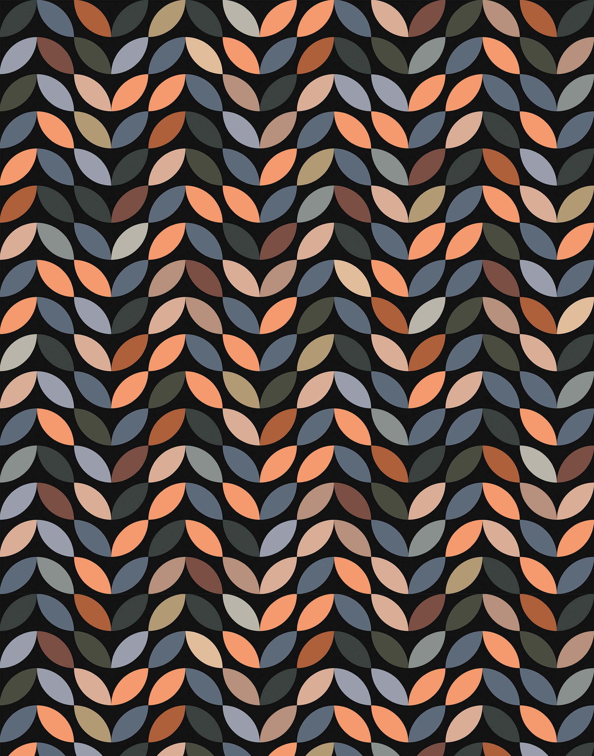 Stem Numerous Retro Colour-ways Wallpaper