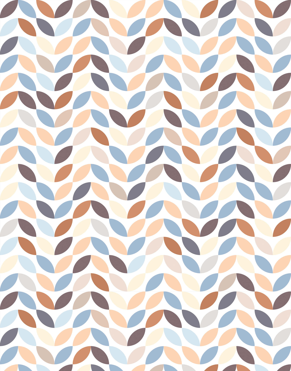 Stem Numerous Retro Colour-ways Wallpaper