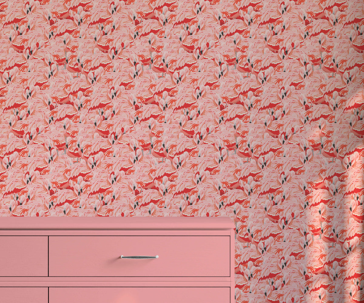 Robyn Your Walls Pink Flamingo Wallpaper