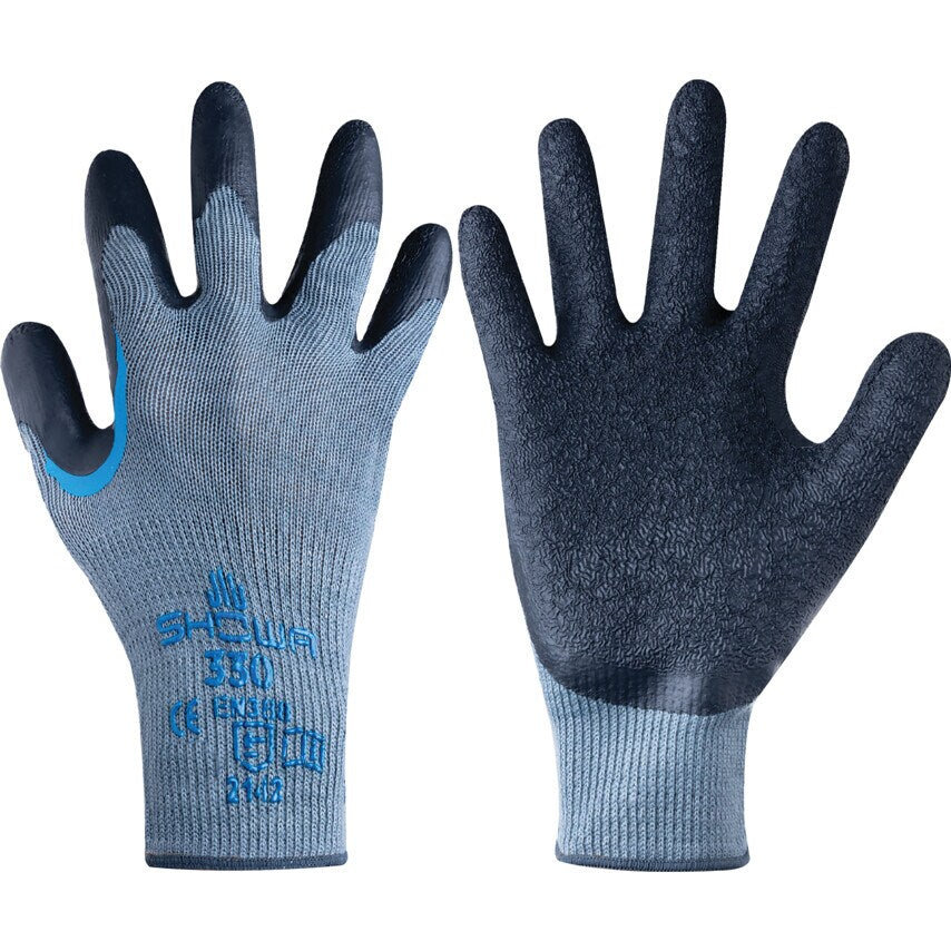 SHOWA 330 Reinforced Work Safety Gloves with Latex Grip