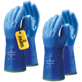 SHOWA Temres 282 - Waterproof Thermal Gauntlet Gloves – Pack of 2 Pairs