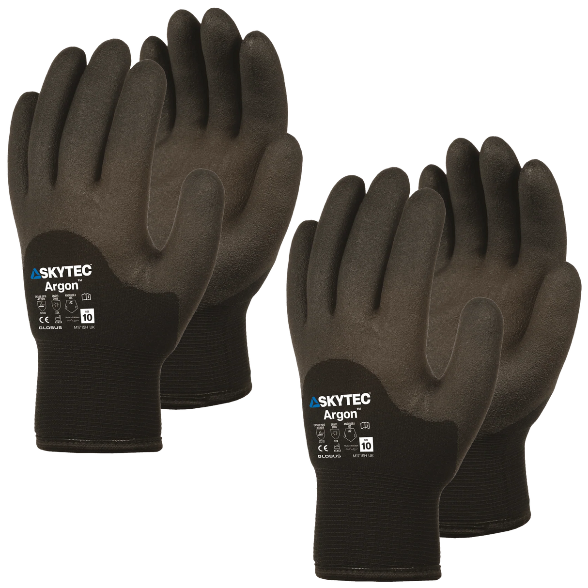SKYTEC Argon Fleece Lined Thermal Insulated Water Repellent Work Gloves (PACK of 2 PAIRS)