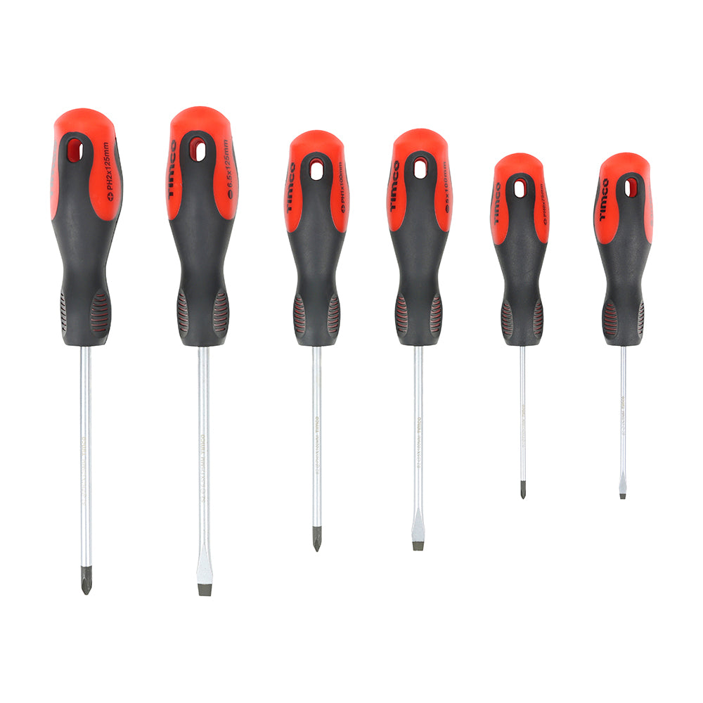 Screwdriver Set – 6 Piece – Slotted & Phillips