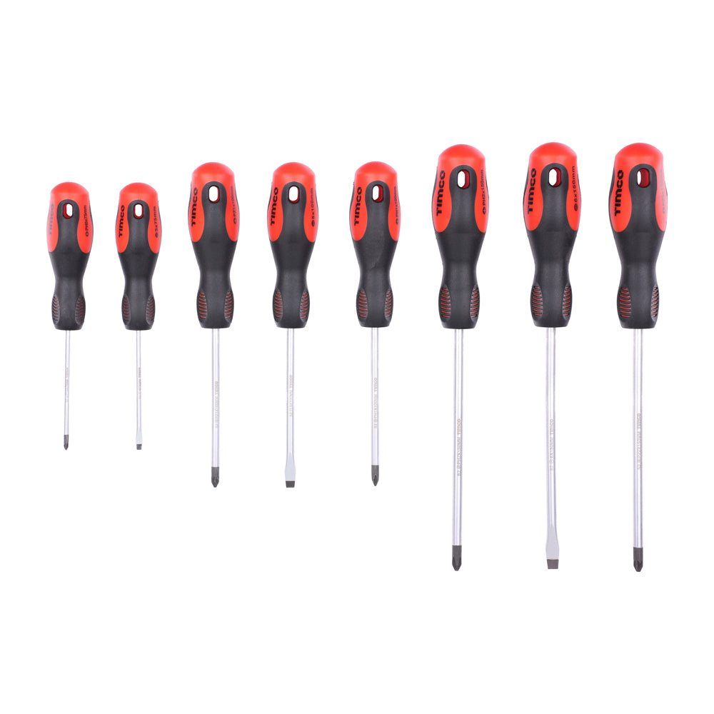 Screwdriver Set – 8 Piece – Slotted, Phillips & Pozi