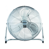 Chrome Floor Fan for Homes, Gyms, Bedrooms & Kitchens | with 3 Fan Speeds and Adjustable Tilt