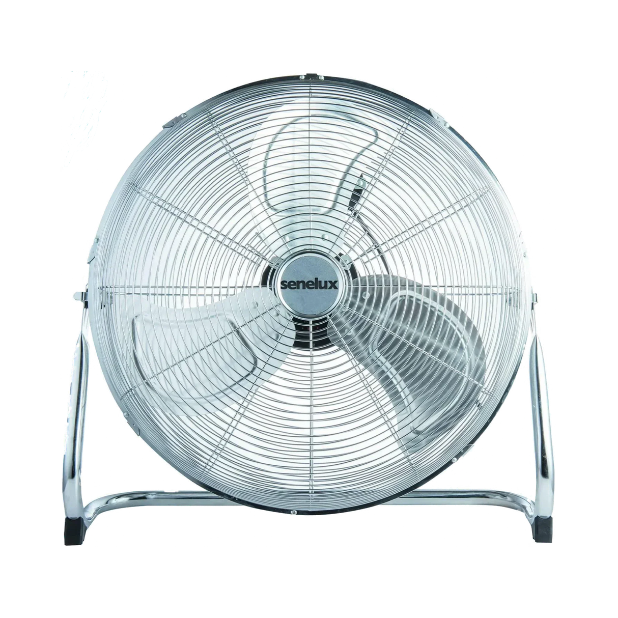 Chrome Floor Fan for Homes, Gyms, Bedrooms & Kitchens | with 3 Fan Speeds and Adjustable Tilt