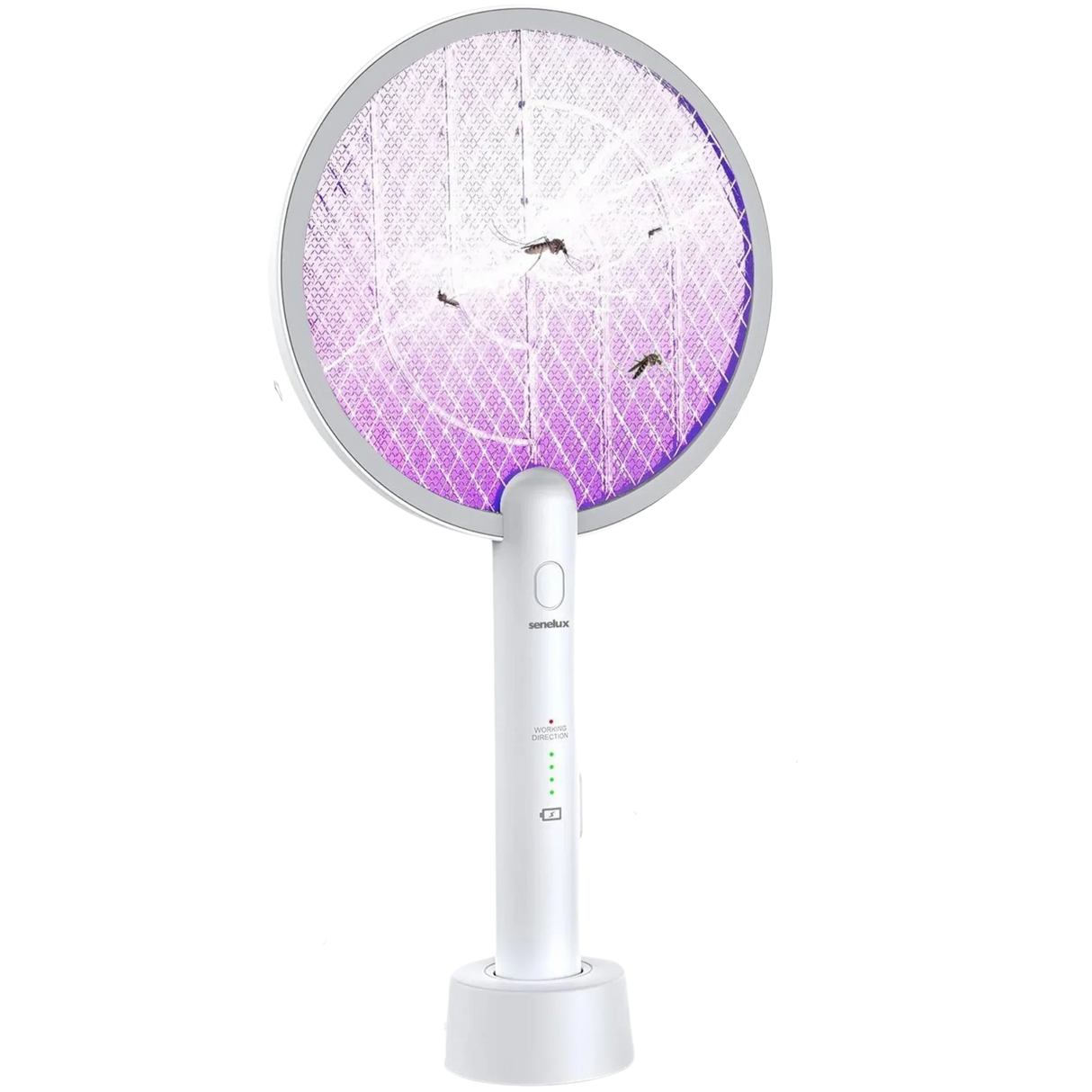 Senelux Electric Fly Swatter, Bug Zapper 2in-1 Racket Fly Killer USB Rechargeable Fly Zapper