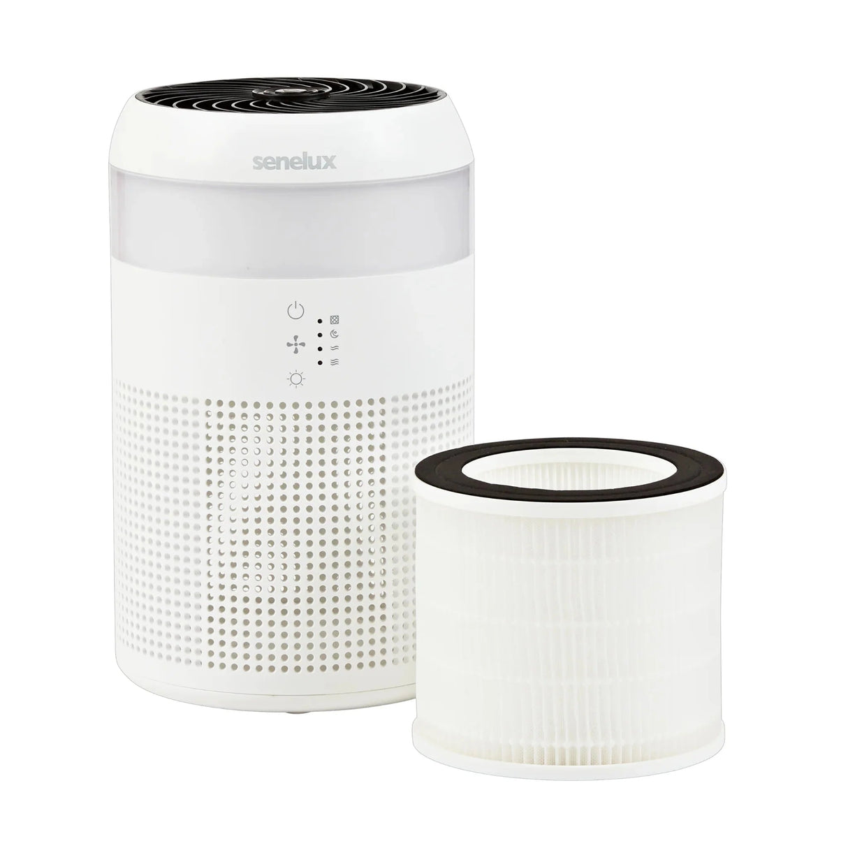 Senelux Demi HEPA Air Purifier for Bedroom with 7 Colours Light, Mini Air Purifier with Fragrance Sponge for Home Office Living Room