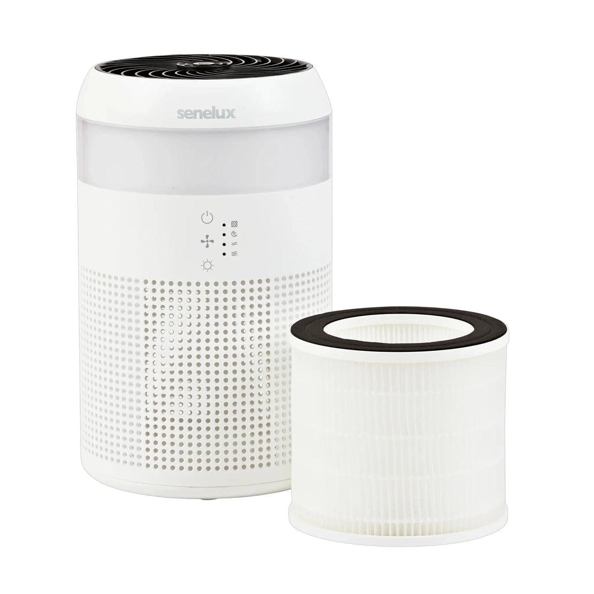 Senelux Demi HEPA Air Purifier for Bedroom with 7 Colours Light, Mini Air Purifier with Fragrance Sponge for Home Office Living Room