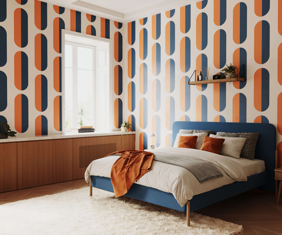 Sherbert Large Geometric Pattern Wallpaper