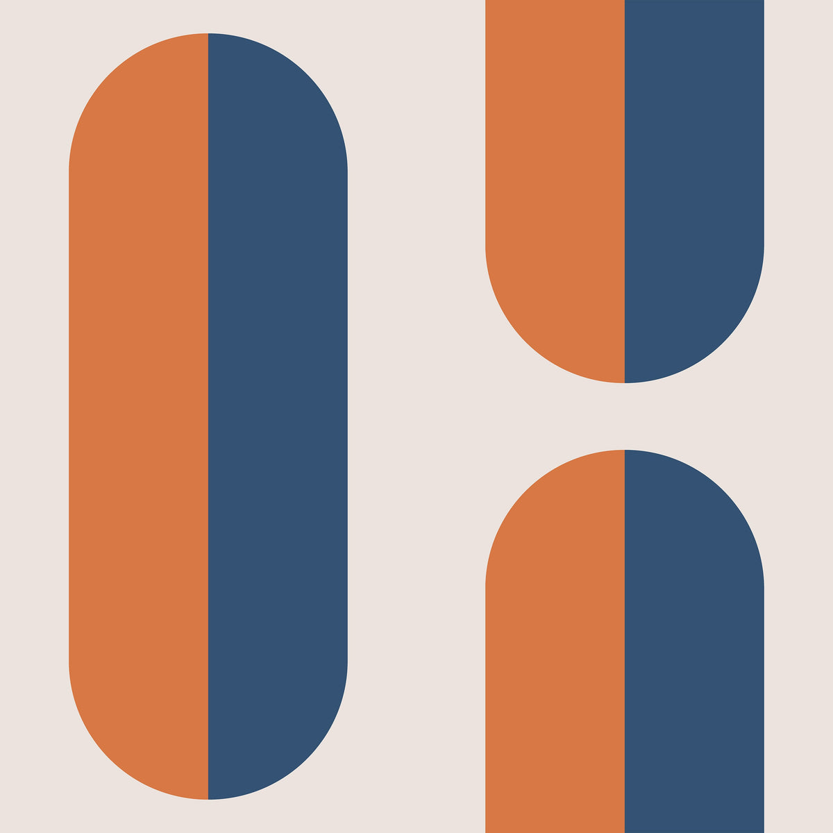 Sherbert Large Geometric Pattern Wallpaper