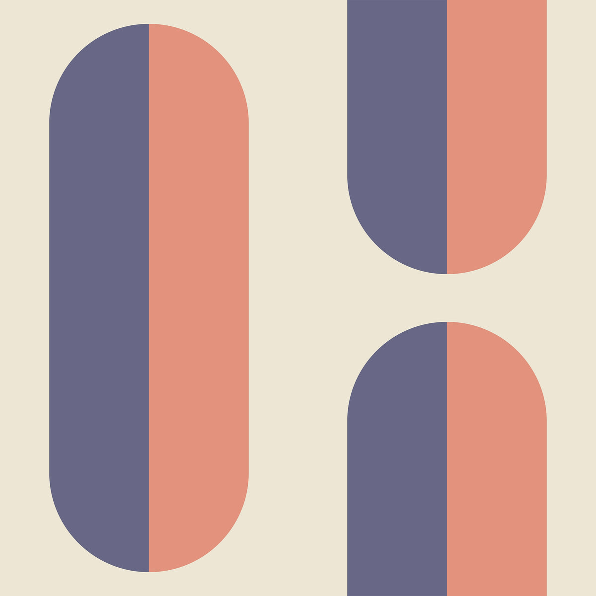 Sherbert Large Geometric Pattern Wallpaper