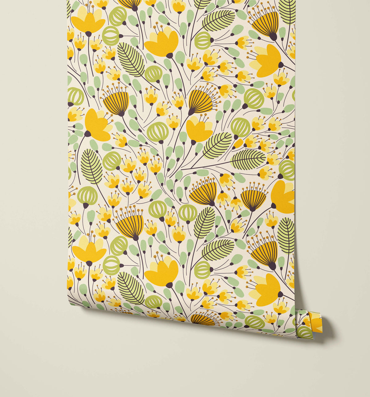 Spencer Fun Retro Floral Wallpaper