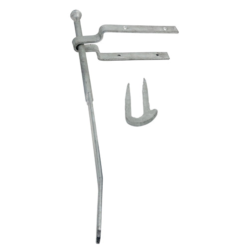 Spring Gate Fastener Set with Staple Catch – Hot Dipped Galvanised - 610mm