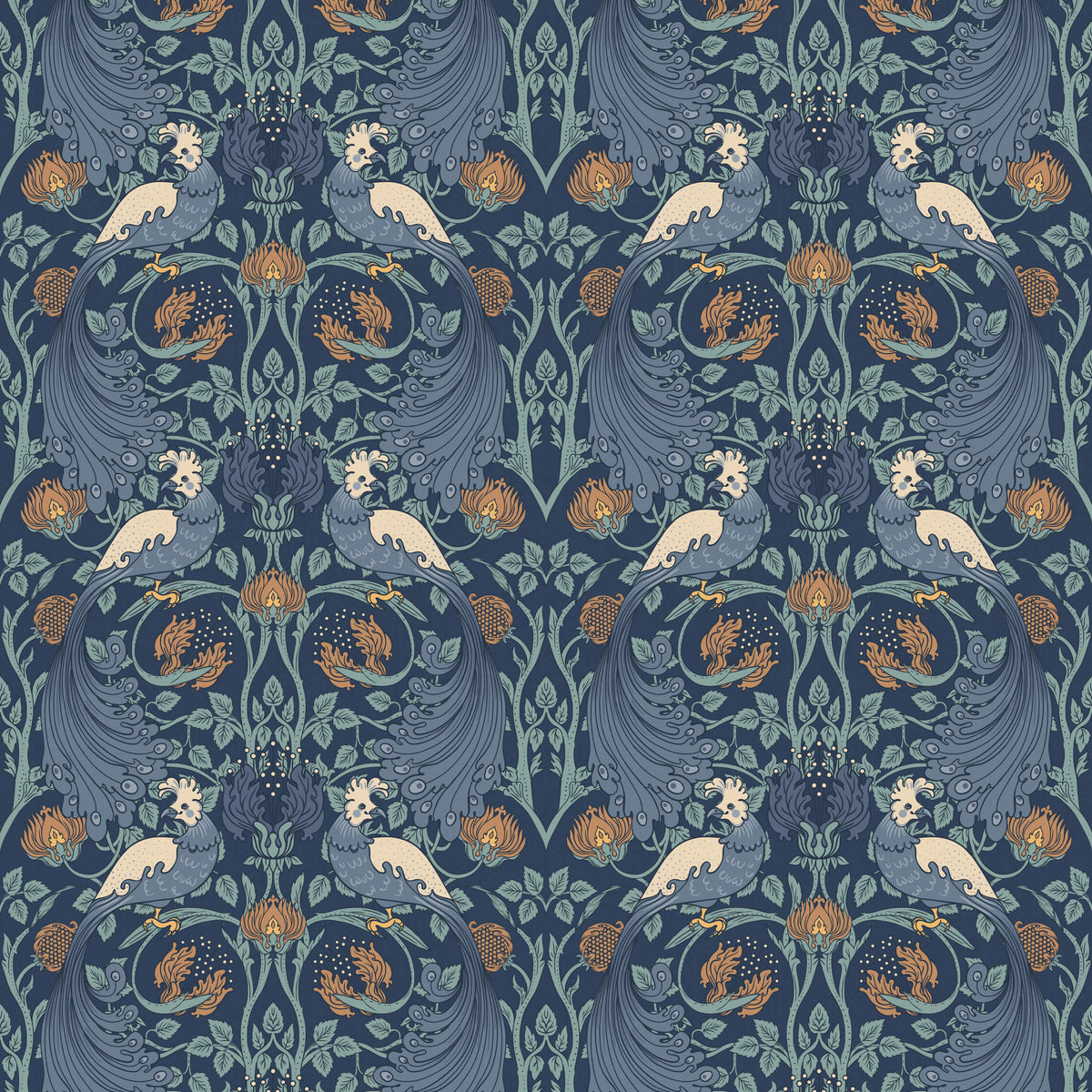 Stanley Vintage Peacock Wallpaper
