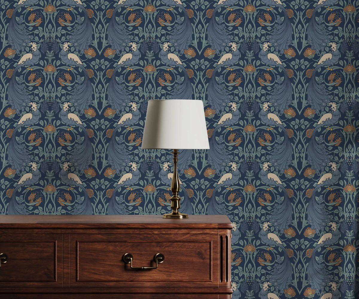 Stanley Vintage Peacock Wallpaper
